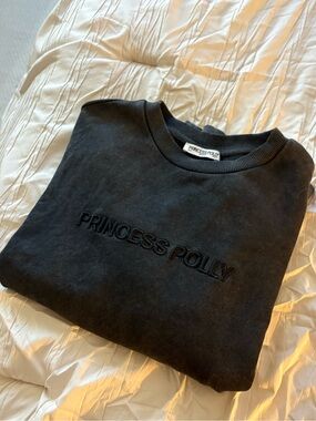 Princess Polly Black Sweatshirt